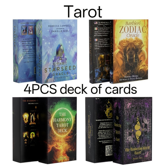 4pcs/ The Starseed Oracle-Paolo Barbieri Zodiac Oracle Tarot- The Harmony Tarot Deck-The Wandering Spirit Tarot Cards Deck, Playing Cards