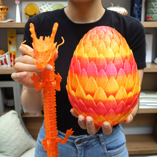[Easter Valentine's Day] 1 Set of 3D Printed Enormous Scaled Dragon Eggs And 23.62-Inch Large Dragon Ornaments, Multi-Item Party Favor Packs, Party Gifts, Easter And Valentine's Day Gifts, Intended for Adults Solely, Random Rainbow Colors
