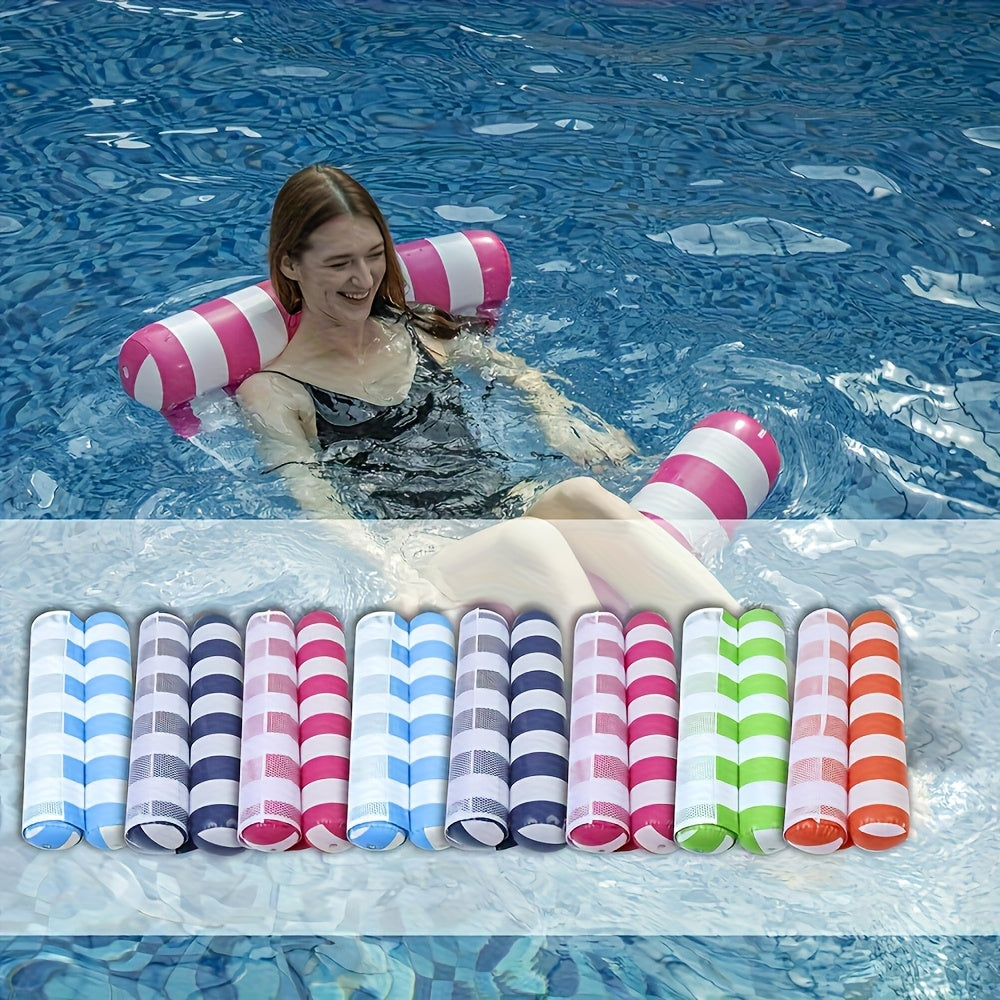 3-Pack/5-Pack/8-Pack Inflatable Hammock Pool Floats For Adults - Heavy Duty 4-in-1 Multi-Purpose Design Converts To Lounge Chair/Saddle/Drifter/Floating Bed