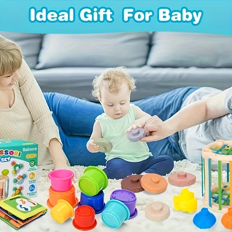 6in 1 Stacking Toy Bestseller Sensory, 6pcs, 26pcsHand-Eye Coordination & Logical Thinking Brain Booster, Perfect Easter Basket Stuffers Birthday Gift for Toddlers, Viral Educational Game, Fine Motor Skills, 2026 Hot Sell