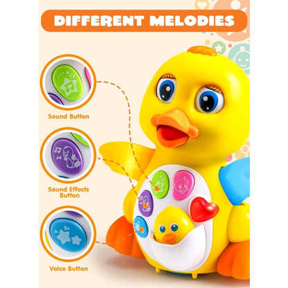 Musical Toys For Toddlers 6 Months+ Year Old, Baby Toys Duck, Dancing Walking Duck Toy With Music And Lights, Kids' Musical Instruments, Light Up Learning Toys, Learning Toy For Baby Kids, Perfect Christmas Gift