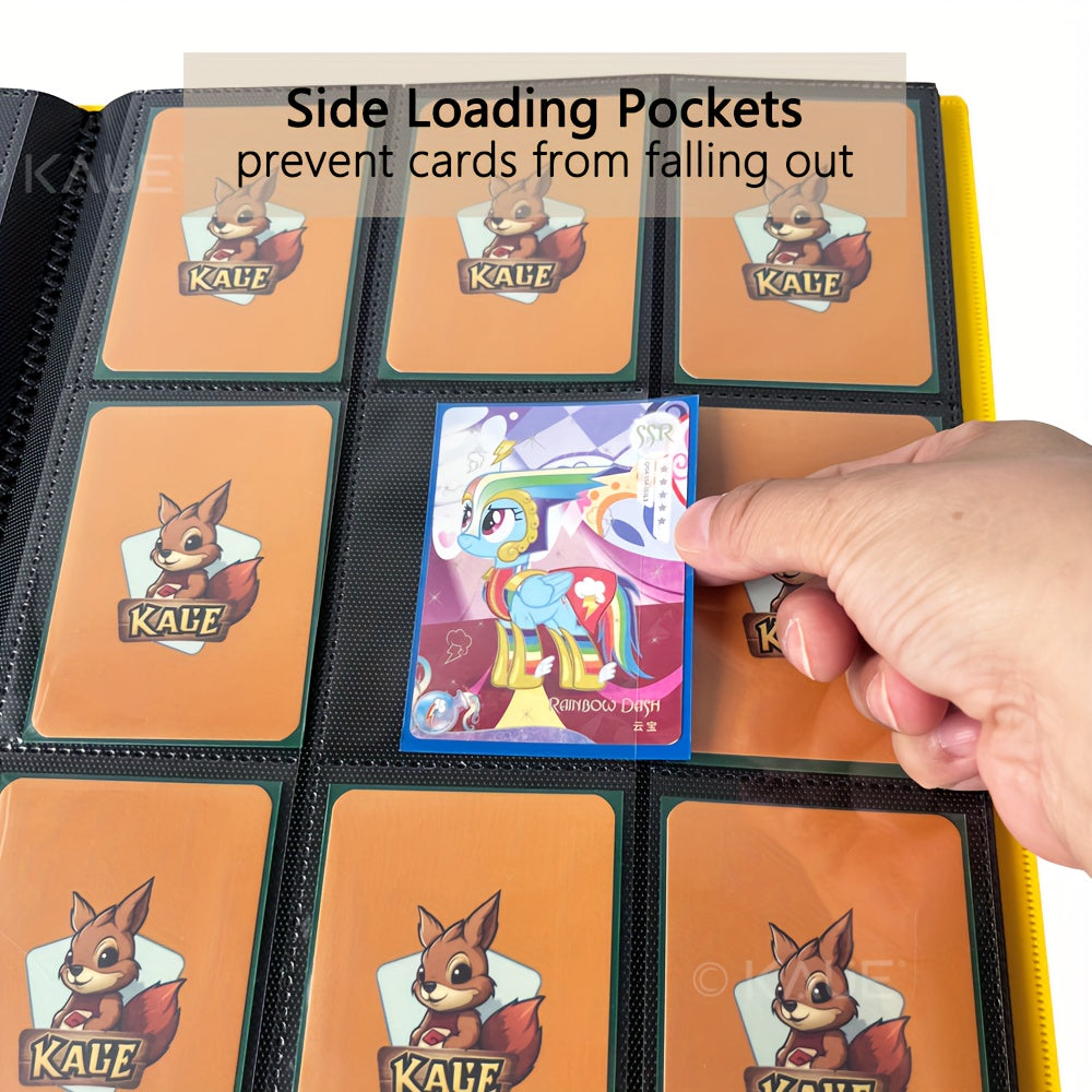 Premium 360-slot Game And Sports Card Album with Secure Binding - Durable PP Material, A Must-have for Collectors, 9-pocket TCG Trading Card Album Holder, Standard Card 360 Side-loading Pocket Card Album Holder, Double-sided 9-pocket Side-loading