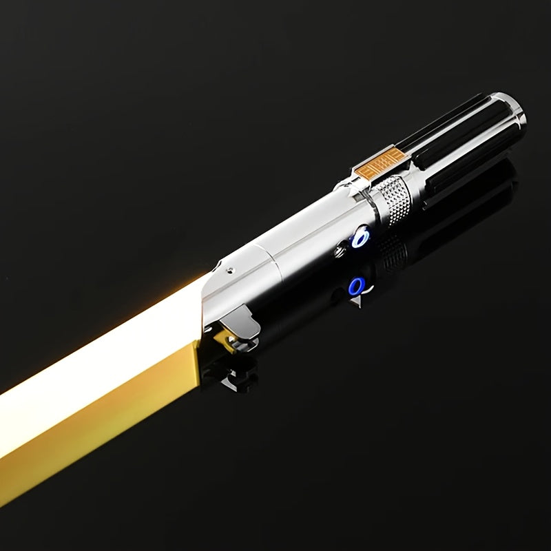 Metal Handle RGB Cosplay Light Up Saber Laser Sword Luke Saber 16 Colors Change LED Switchable Sound And Light Toy for Gift, Halloween Gift, Christmas Gift