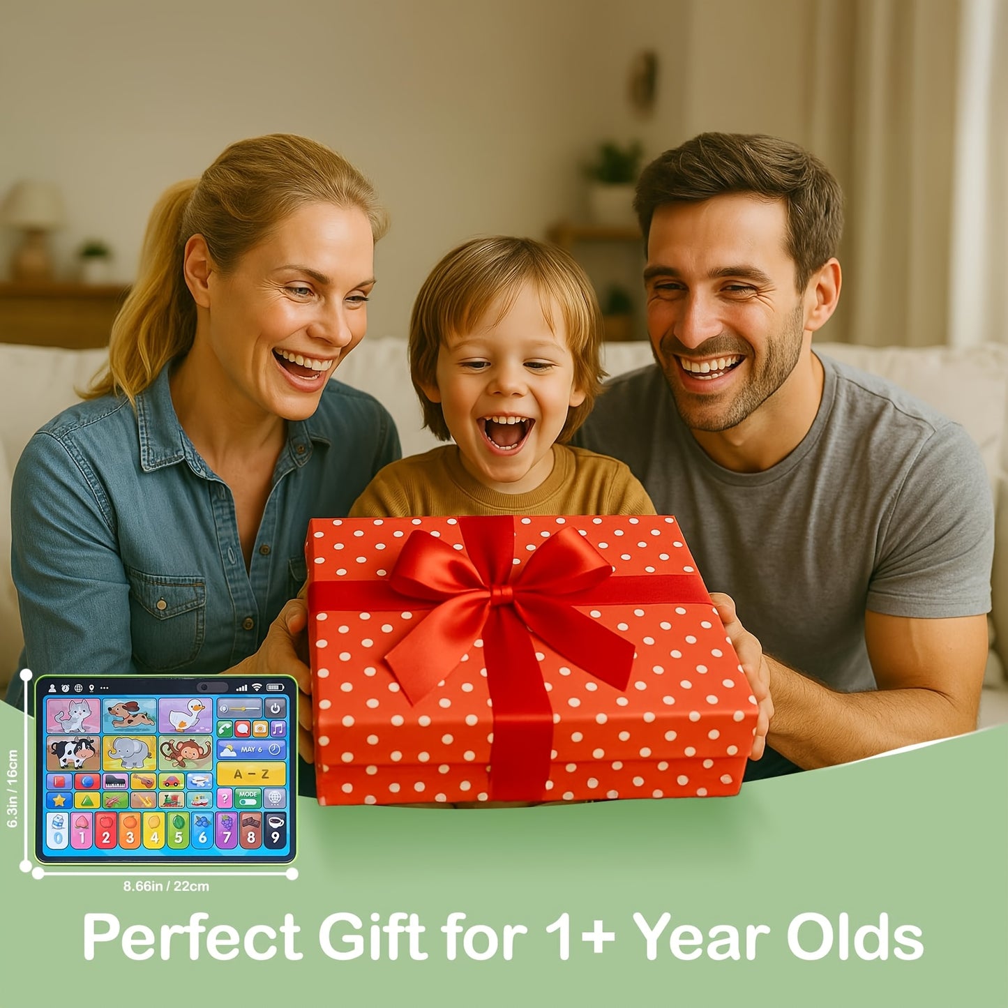 [Birthday Christmas Gifts] 2026 New Learning Tablet For Toddlers, Trilingual Learning Toys With Music & Sound, Speech Therapy Toys For 12 Months Boy Girl, Musical Baby Birthday Toys For 1 Year Old Girls, Toddler Educational Toys Birthday Christmas Gifts,