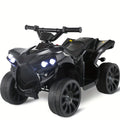 Kids Electric Quad ATV with Headlights & Pedal Accelerator - Sturdy PP Construction, All-Terrain Anti-Slip Tires, 55 lbs Weight Capacity, - Ride-On for Boys & Girls (/Red//Black) - Ideal Birthday/Christmas/Halloween Gift, 1.86 MPH Speed, Design with