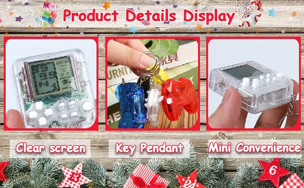 Video Game Party Favors for Kids, Mini Game Keychain for Kids Boys Birthday Supplies Gaming Party Favors Classroom Prizes