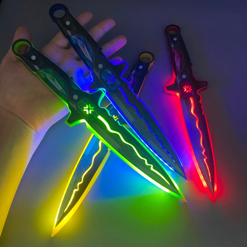 11.8inch 30cm Luminous Katana Red Acrylic Sword with LED Light Anime Cosplay Accessorie Prop Plastic Original Samurai Sabre Ninja Knife Blade No Battery Bright Damascus Sword Real Full Size Japanese Katana Halloween Party Photograph Prop Gift