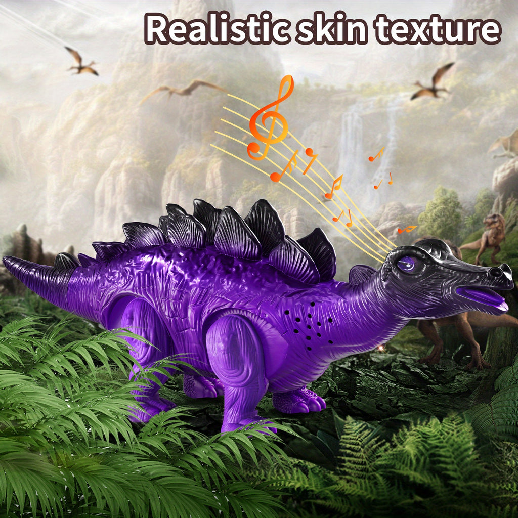 3pcs Electric Dinosaur Toy with Sound Light and Walking Effect, Boy Children's Toy Gift, Suitable for Children Aged 3 4 5 6 7, Interactive Movable Dinosaur Toy Set