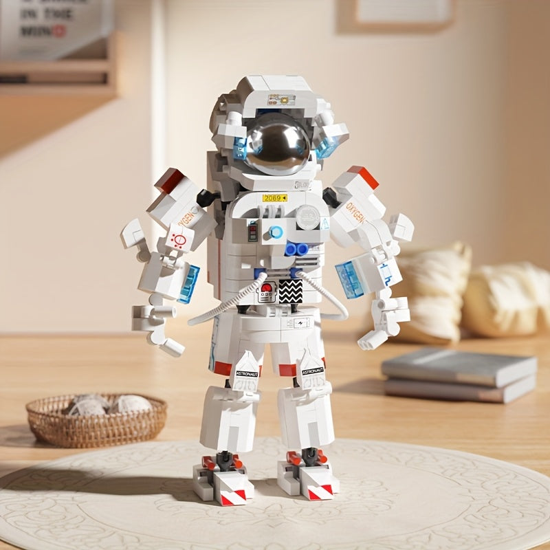 Easter, Easter Gifts, 623pcs Astronaut Mini Building Set - Collection Set, ABS Material, Timeless DIY Home Desk Decoration, Suitable for Boys And Girls, Mini Building Blocks, Assembly Set, Stress-relieving Toy, Children's Festival Gift, Space-themed