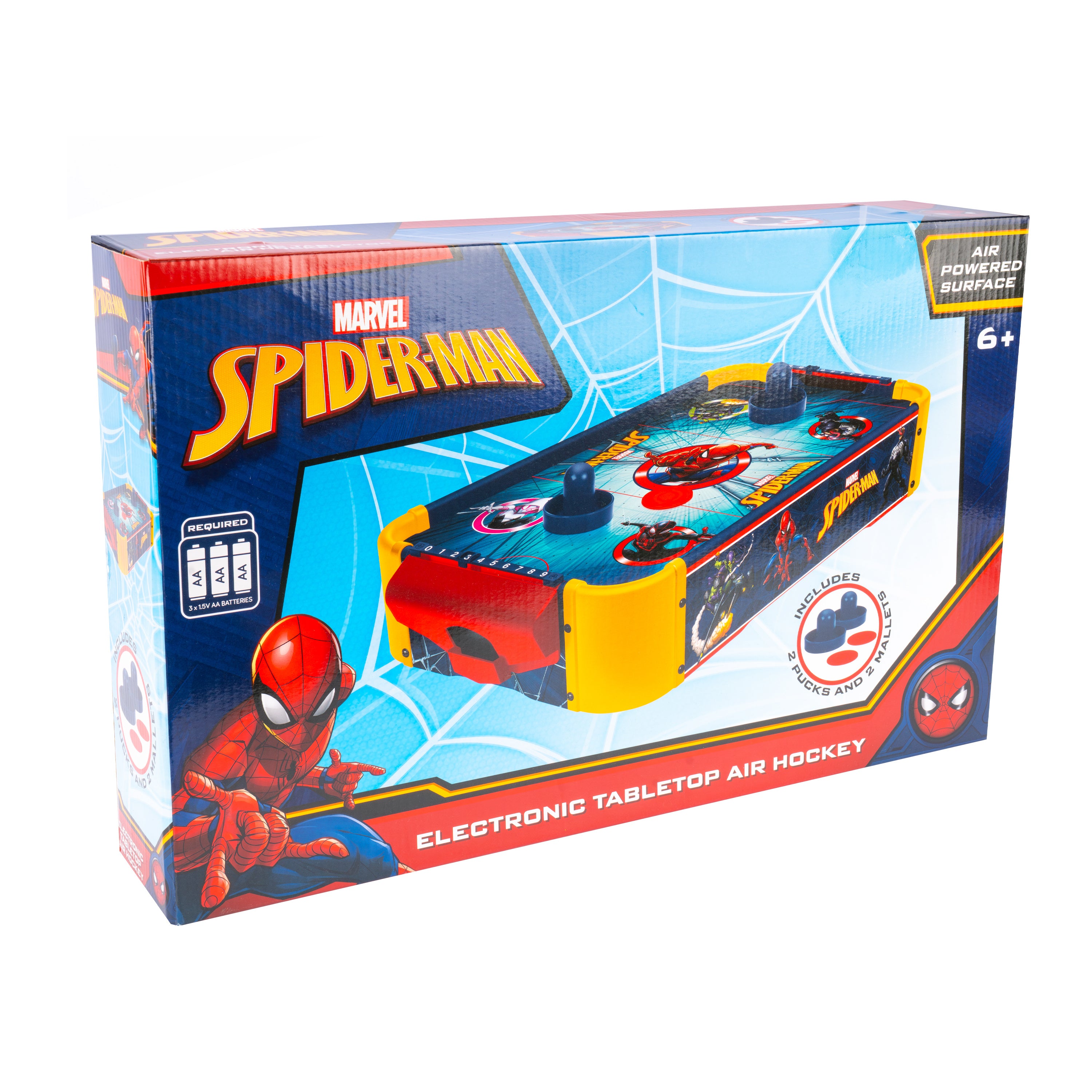 Marvel Spider-Man Electric Tabletop Air Hockey (Wood)