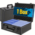 Top Loads Storage Box for 3"x4" 35pt Rigid Cards, Holds 600+ Top Loads, Sports Card Storage Case Organizer, Trading Card Storage Box with Lock