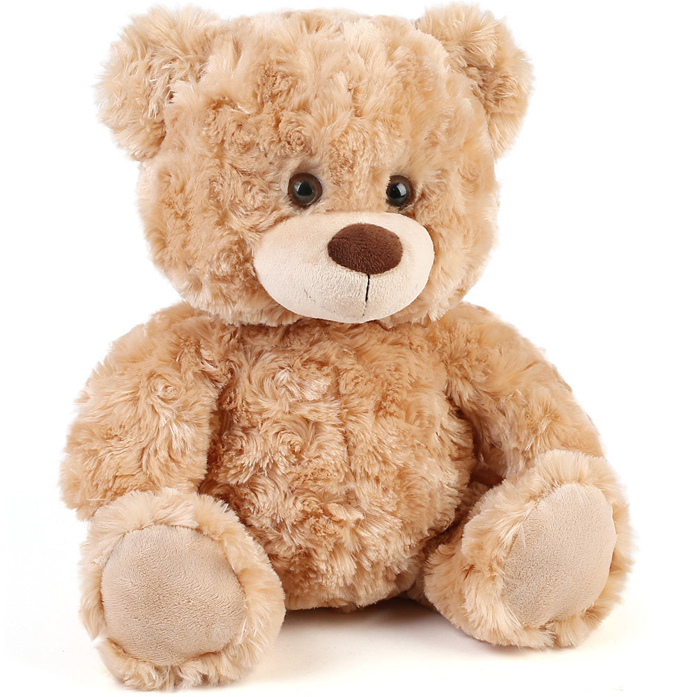Brown Teddy Bear Stuffed Animal, 15 inch Cute Shaggy Stuffed Bear Plush Toy, Baby Shower Decoration, Valentines' Day Birthday Christmas Gift for Kids Girls Boys