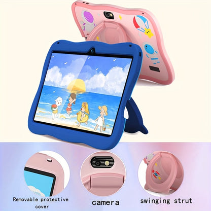 2026 Upgraded Android 14 Kids Tablet with Protective Case, 7-inch Children's Tablet, Google Kids Space, Parental Control Features, 4GB RAM + 32GB Storage, WiFi, Bluetooth, YouTube Support, Ideal Gift for Toddlers, Blue and Pink