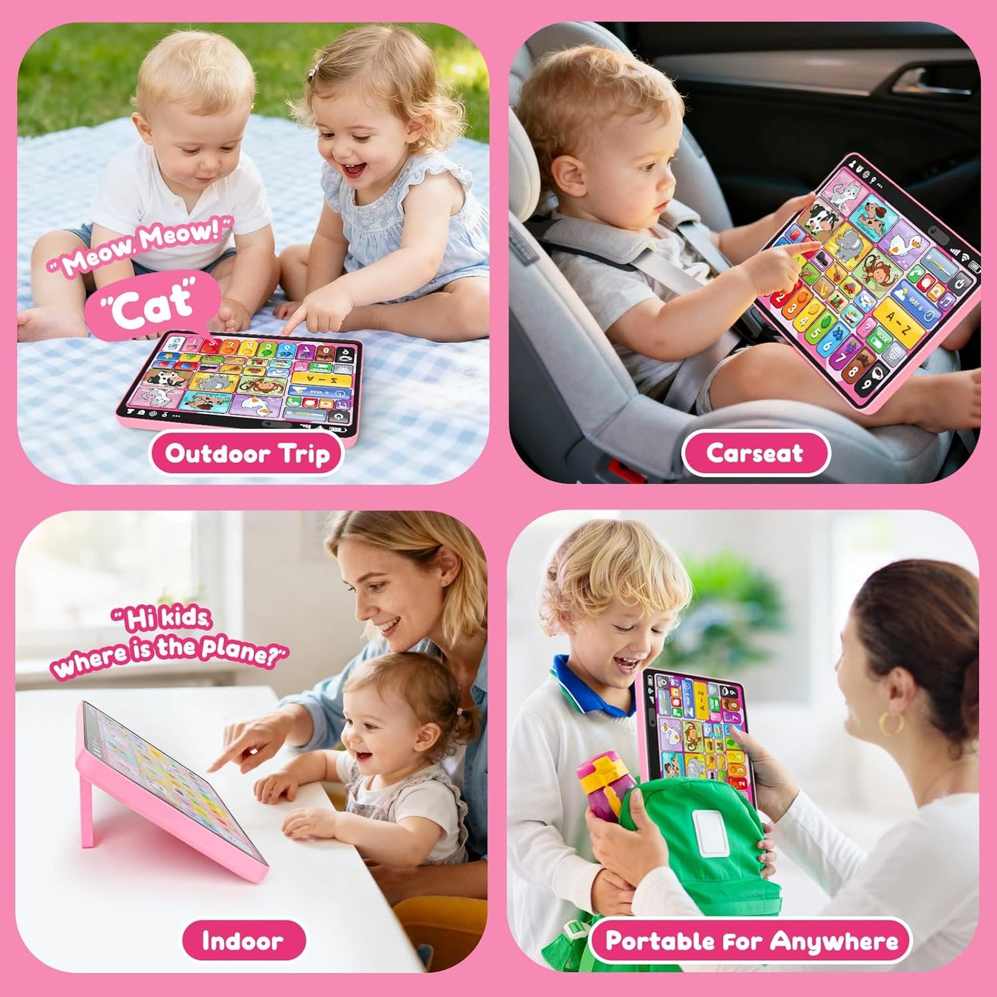 [Birthday Christmas Gifts] 2026 New Learning Tablet For Toddlers, Trilingual Learning Toys With Music & Sound, Speech Therapy Toys For 12 Months Boy Girl, Musical Baby Birthday Toys For 1 Year Old Girls, Toddler Educational Toys Birthday Christmas Gifts,