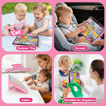 [Birthday Christmas Gifts] 2026 New Learning Tablet For Toddlers, Trilingual Learning Toys With Music & Sound, Speech Therapy Toys For 12 Months Boy Girl, Musical Baby Birthday Toys For 1 Year Old Girls, Toddler Educational Toys Birthday Christmas Gifts,