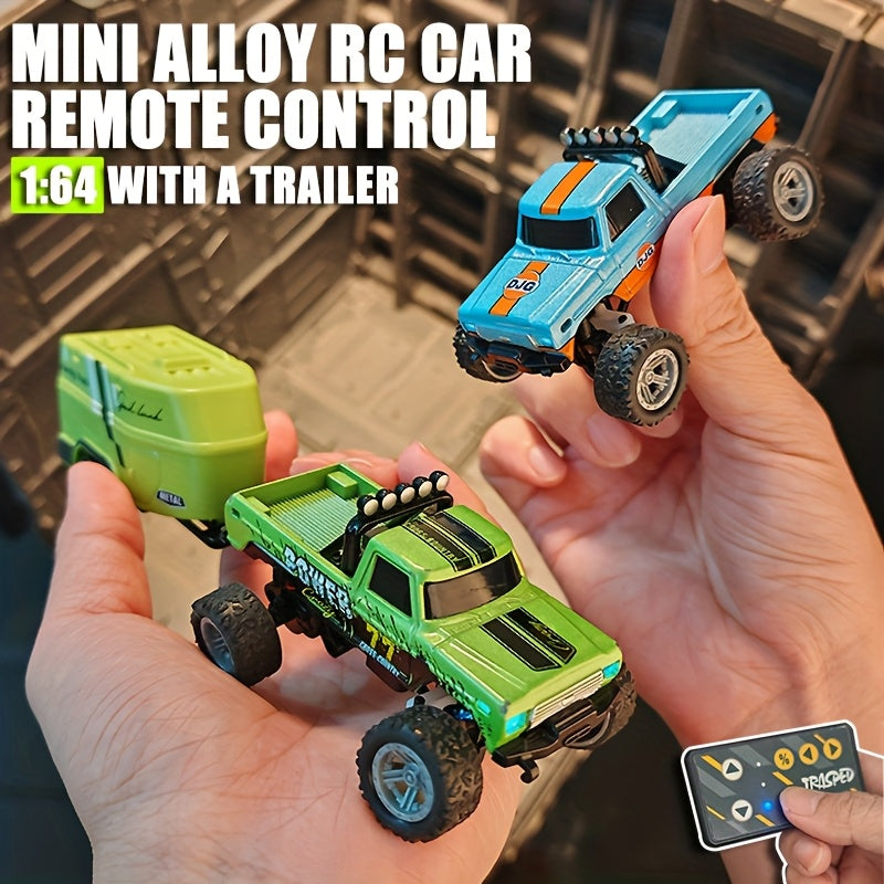 1:64 Alloy Mini Remote Control Car with Shock Absorbers, Off-Road Truck Toy, Gift for Boys, Birthday, Christmas, Halloween, New Year's Gift