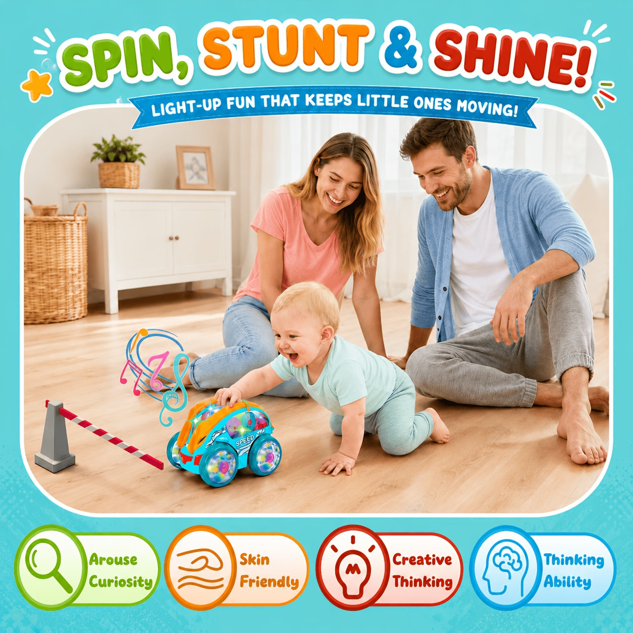 New 2026 Automatic Dump Truck, Colorful Lighting And Music Toy Car, Automatic Rolling, a Very Interesting Toy, Birthday And Christmas Gifts, Thanksgiving Gifts, Halloween Gifts, Party Gifts (Batteries Not Included)