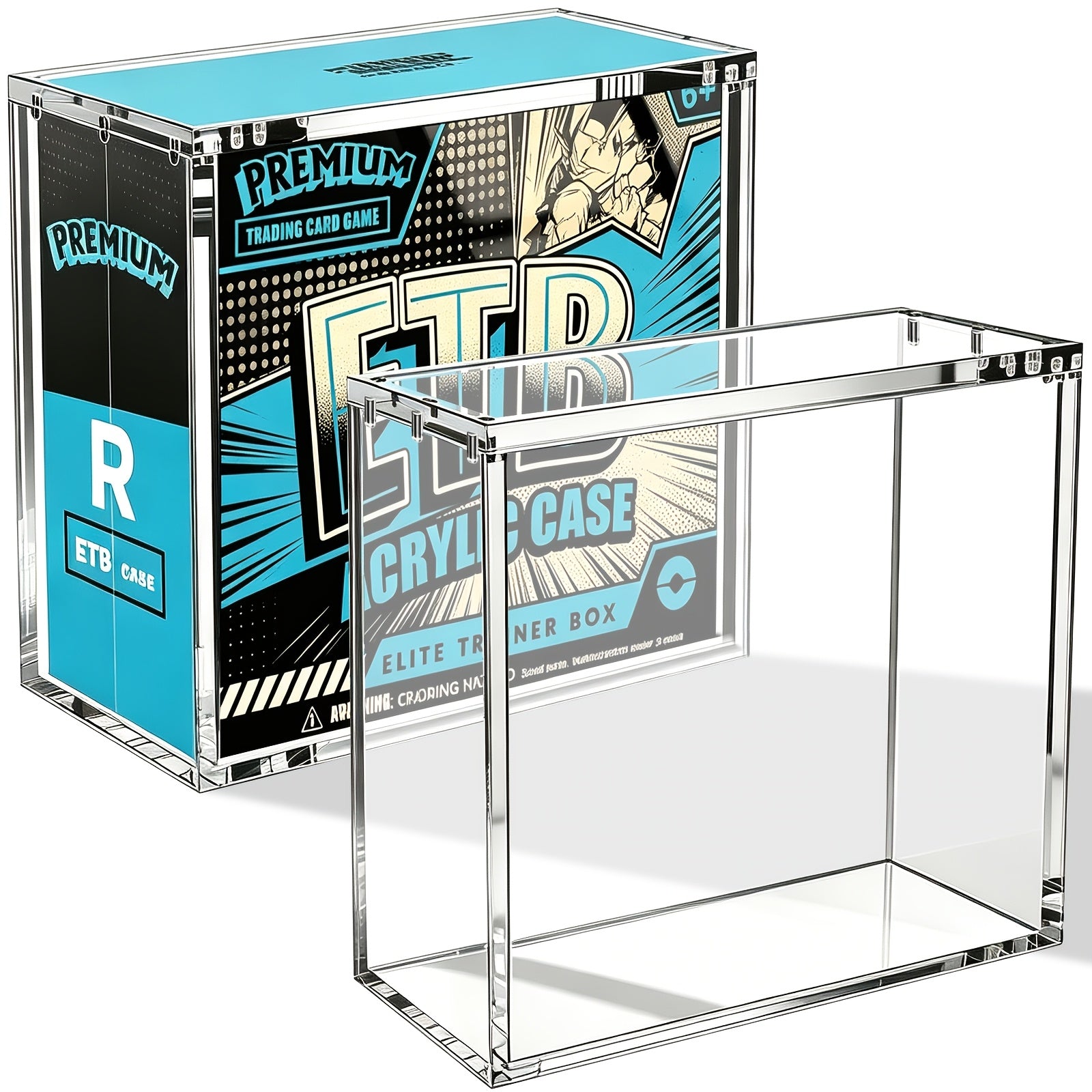 Acrylic Case, Rounded Corner Design, Self-closing Cover, UV Protection, Upgraded Packaging