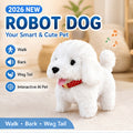 2026 New Realistic Robot Dog Toy, Interactive Plush Puppy, Walks, Barks And Wags Tail, Smart AI Electronic Pet Toy, Cute Stuffed Dog Gift for Boys & Girls, Birthday Halloween Christmas Gift