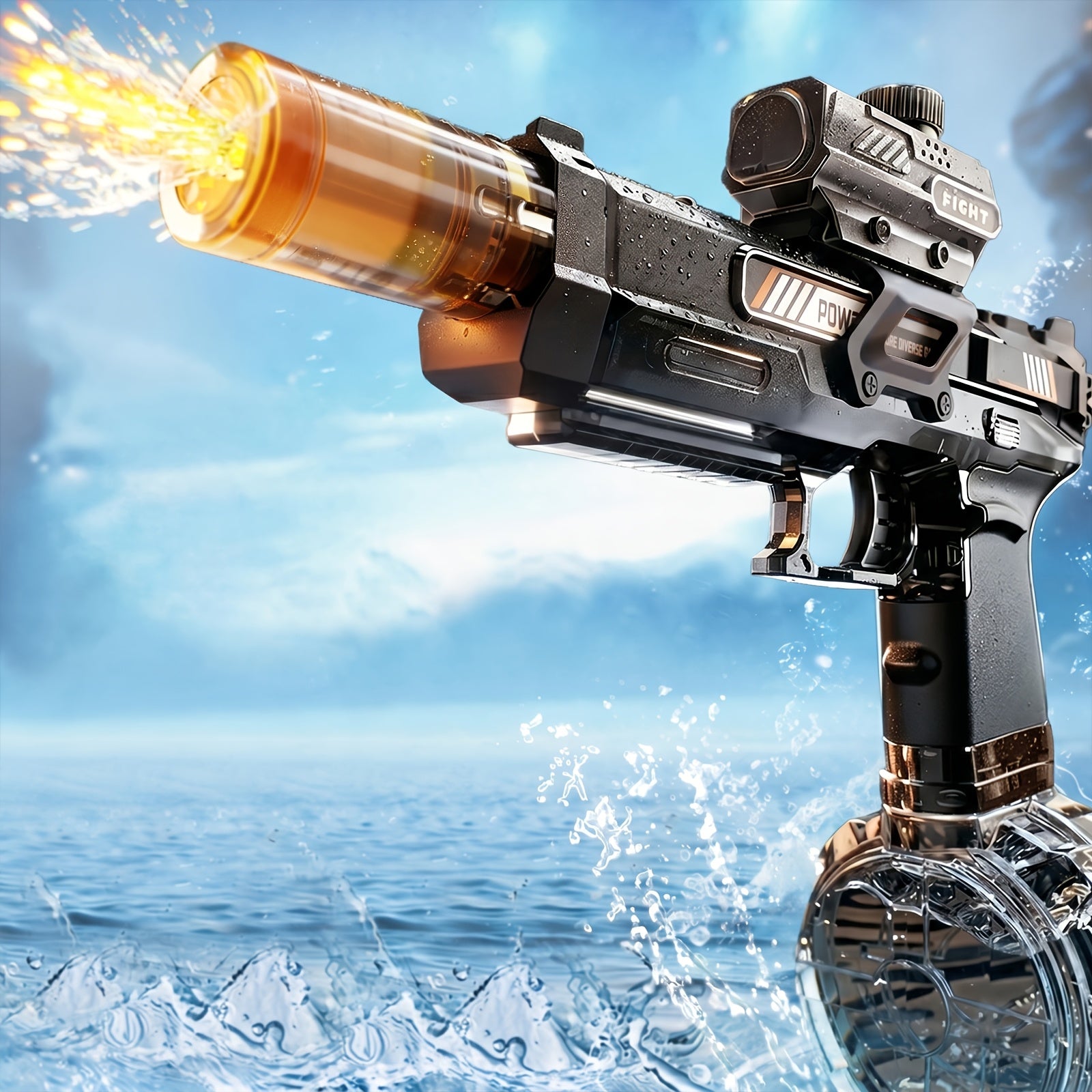 Electric Water Gun Automatic Squirt Guns for Boys And Girls with Sound, High Capacity Water Blaster with Long Range for Kids Ages 3-6, Summer Outdoor Pool Beach Party Toys Gift