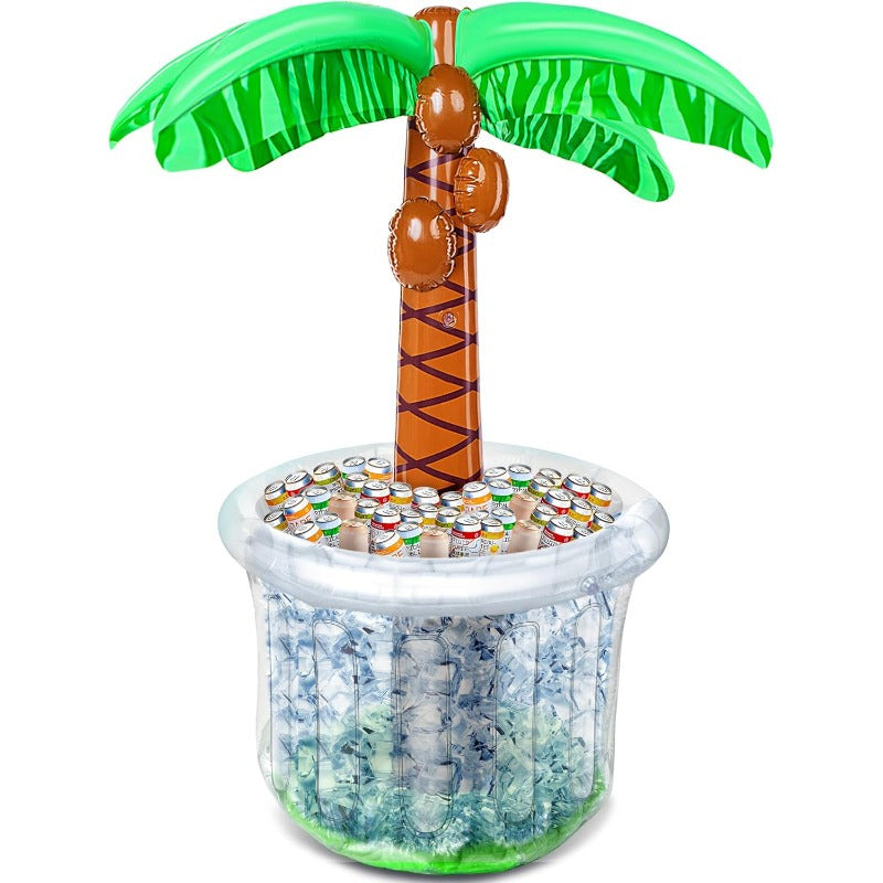 SYNCFUN Inflatable Palm Tree Cooler, Beach Theme Party Decor, Pool Party Decorations, Luau Hawaiian Birthday Party Supplies Ocean Jungle Tropical Themed Party Decoration Summer Outdoor Drink Cooler