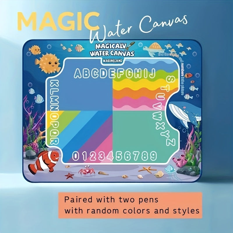 Magical Water Canvas: Day Gift, Reusable Drawing Toy Set, Art And Crafts, Puzzle Toy Set, Age 3+, 80X600 Cm/39.37X31.5 Inches