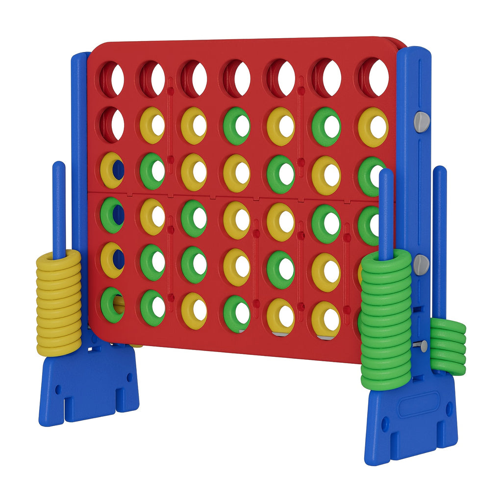 Height Adjustable Giant 4in A Row Game, Jumbo 4-to-Score Game for Teens And Adults - Indoor Outdoor Connect Game Set with Quick Release Slider for Winter