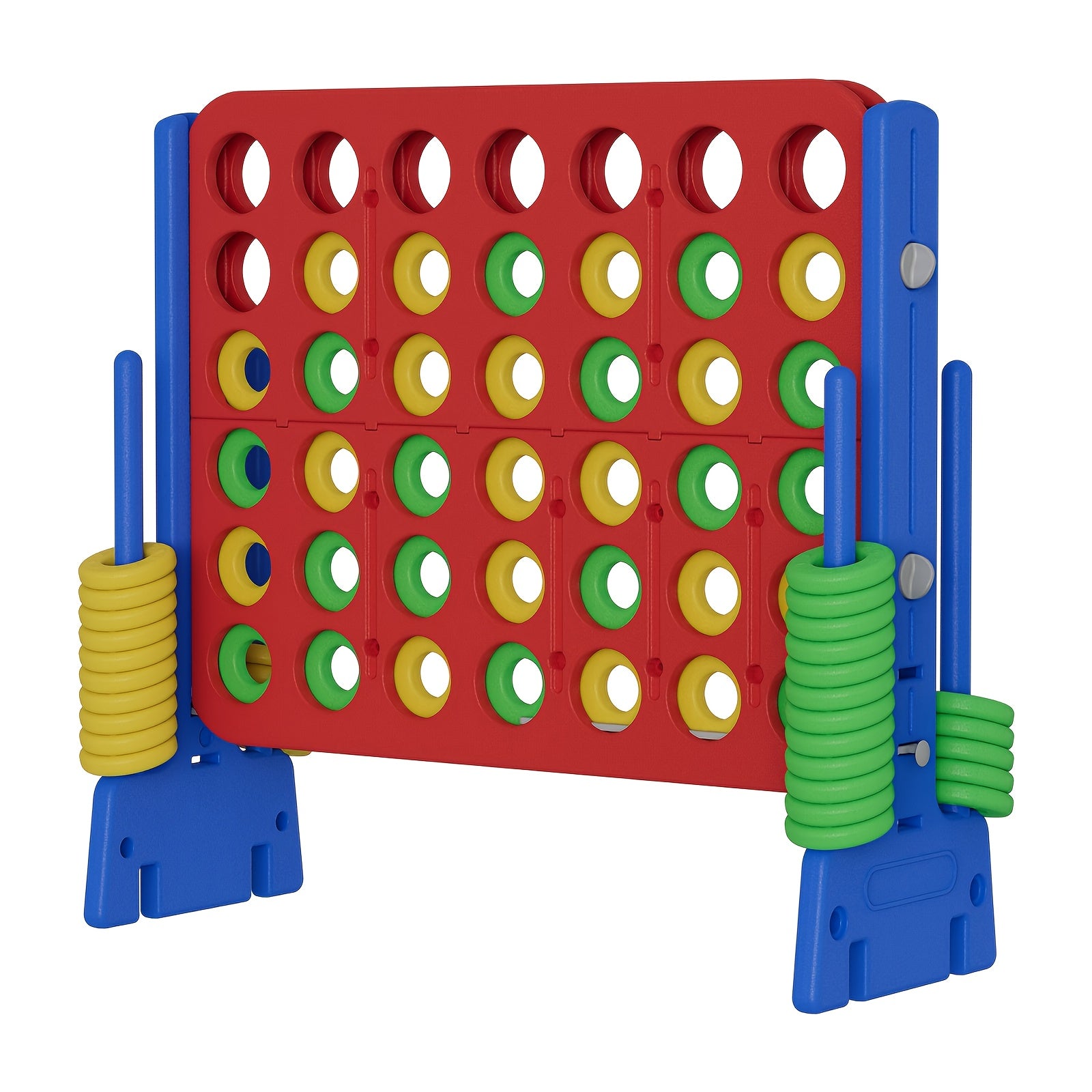 Height Adjustable Giant 4in A Row Game, Jumbo 4-to-Score Game for Teens And Adults - Indoor Outdoor Connect Game Set with Quick Release Slider for Winter