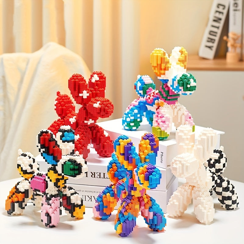 Creative Balloon Dog Building Blocks Set - Interlocking Building Blocks, Home Decor, Great for Holiday Gifts