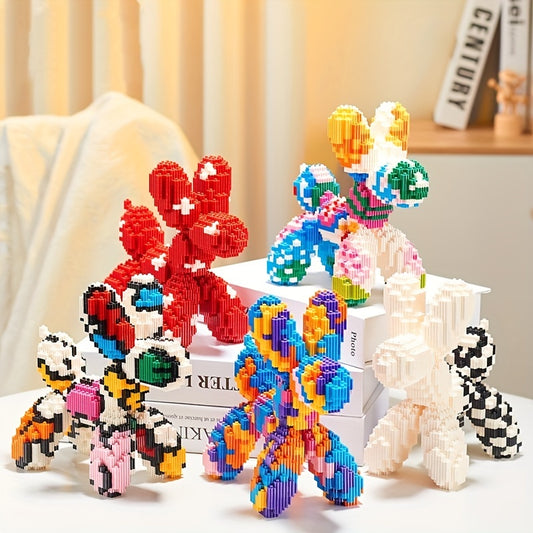 Creative Balloon Dog Building Blocks Set - Interlocking Building Blocks, Home Decor, Great for Holiday Gifts