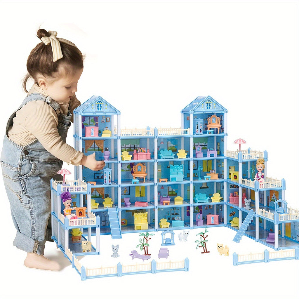 Room 10/11/14/15/20/22/26/27 Mini Doll House Doll House Princess Castle Toy Furniture Additions, Doll Villa, Logical Thinking, Princess Christmas Birthday Gifts Toys for 3+ Year Old Girls