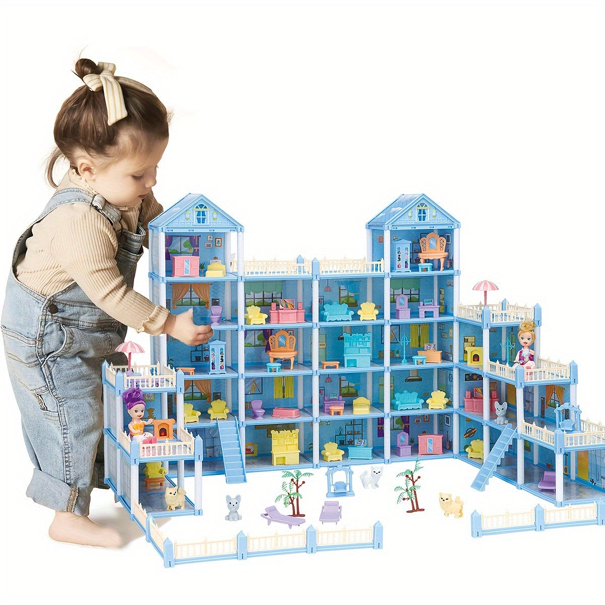 Room 10/11/14/15/20/22/26/27 Mini Doll House Doll House Princess Castle Toy Furniture Additions, Doll Villa, Logical Thinking, Princess Christmas Birthday Gifts Toys for 3+ Year Old Girls