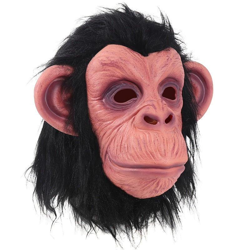 Adult Size Black Gorilla Mask, Realistic Monkey Animal Head Costume, Funky Style Natural Latex, Cosplay Funny, Role Play & Holiday Gift Fashion Monkey Mask