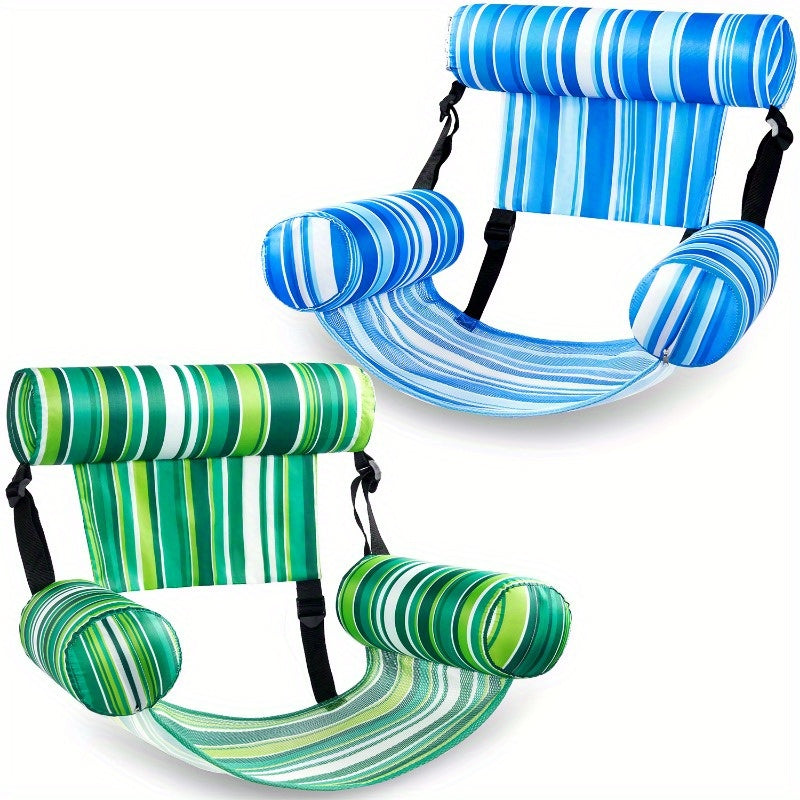 Inflatable Pool Floats Adult, 2 Packs Floating Lounge Chairs, Blow Up Pool Noodles for Adult Heavy Duty, Floating Chair for Party Summer Water Beach Lake Fun, Suitable for Summer Water Party Games & Activities