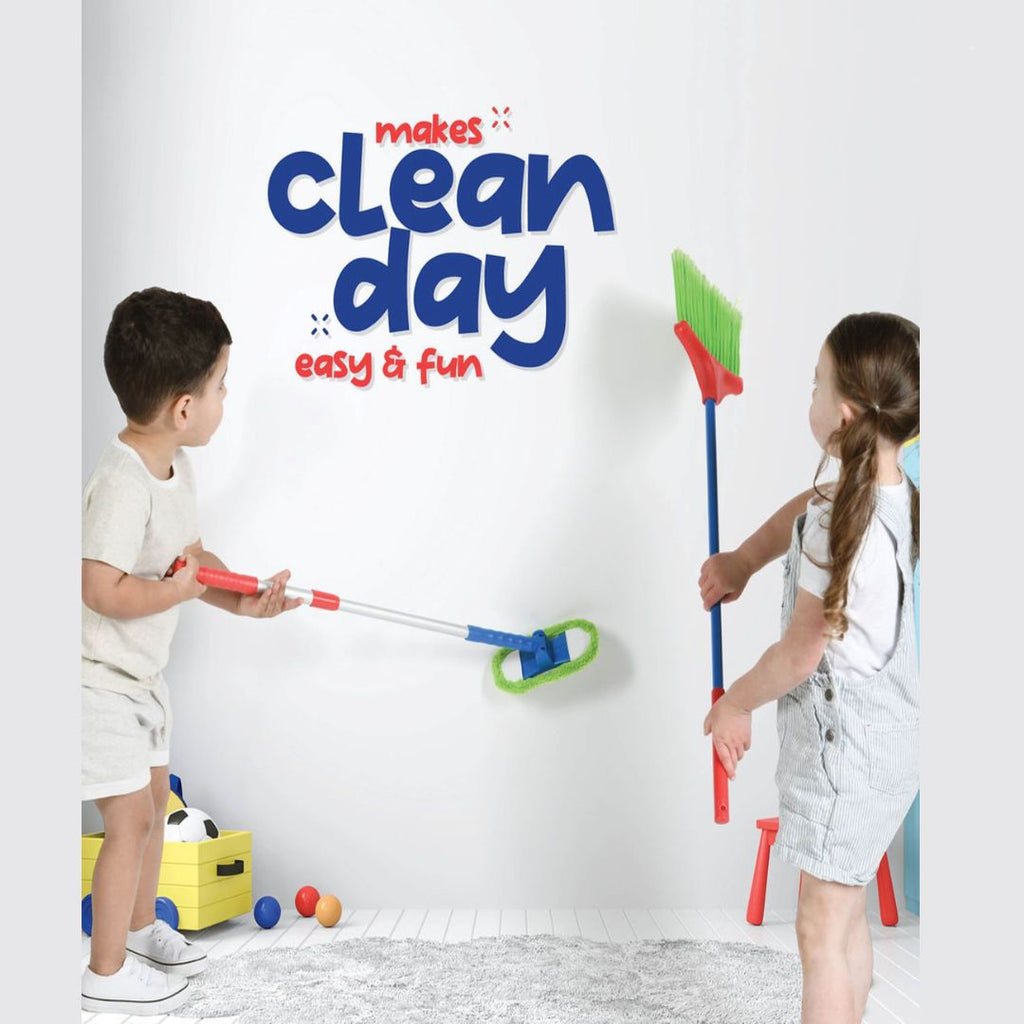 Play22 Kids Cleaning Set 4 Piece - Toy Cleaning Set includes Broom, Mop, Brush, Dust Pan - Toy KitchenCleaning Set