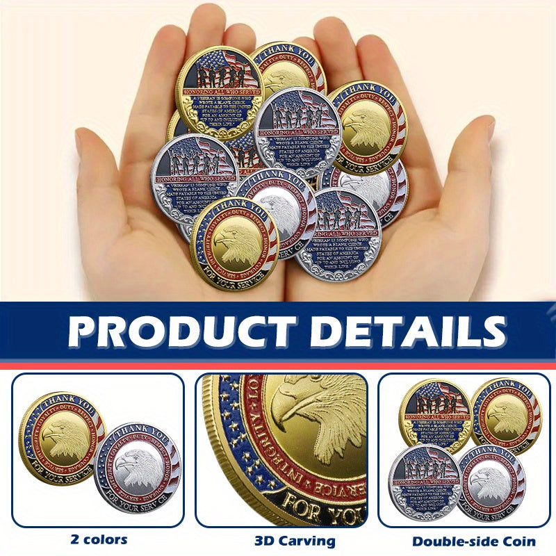 MSMASK 48pcs Military Theme Challenge Coins Appreciation Commemorative, Christian Prayer Metal Coins, Collector Grade Quality, Special for Church Events, Challenge Coins, Military Challenge Coins Challenge Coin