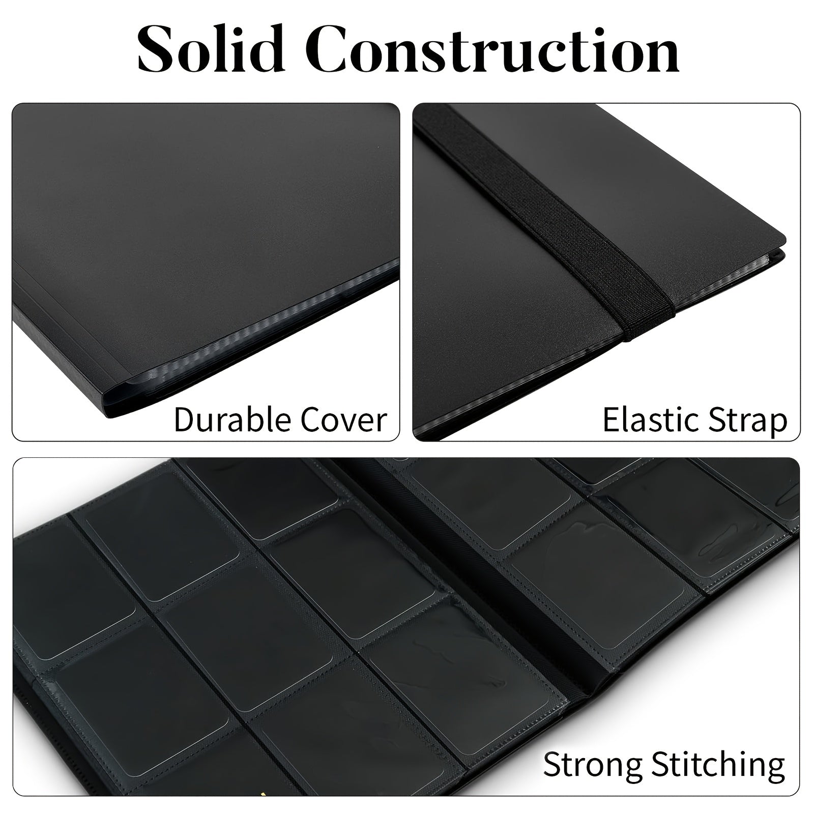 Lumus&Solem 7/10 Pack 9 Pockets Trading Card Binder, Each Card Binder Can Hold Up 360 Cards, Fit For PTCG, Baseball, Football, Basketball, K-pop Photocard