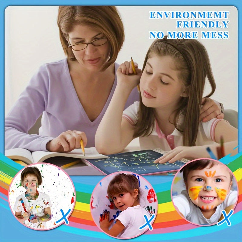 [Ideal Gift] 16-Inch LCD Doodle Board, Flexible Screen, Science Eye Protection, Portable Multi-Scene Educational Toy Perfect for Home, School, Office & Travel Ideal Gift, with Included Stand
