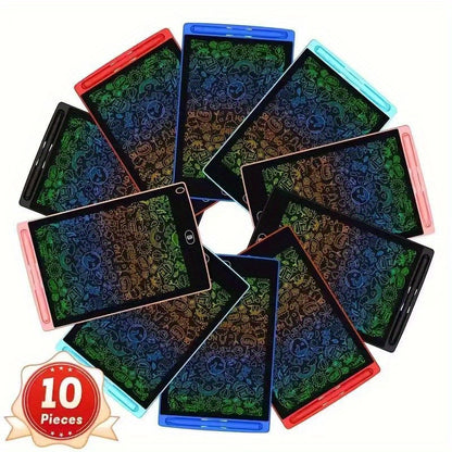[Ideal Gift] 10/20pcs LCD Writing Board, Suitable for Children Aged 3-8-8.5-inch Reusable And Erasable Doodling Board, Blue, Red, Green, Pink - Ideal Educational Toy, Perfect for Drawing, Birthday And Festival Gifts Creative Play Takes Time! Colorful Tabl