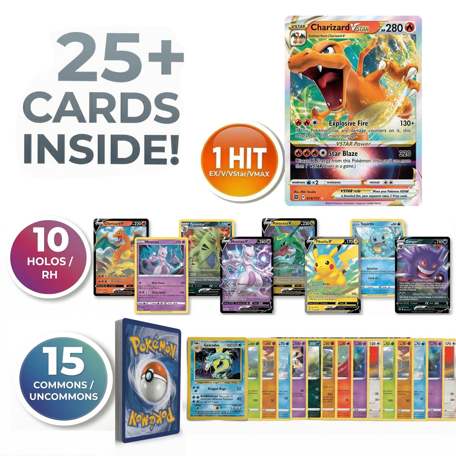 Ultra Rare Pokémon Starter Bundle | 25+ Pokémon Cards | 1x Ultra or Double Rares Guaranteed! | 10 Holos/Rares Included! | Perfect Gift for New Collectors!!