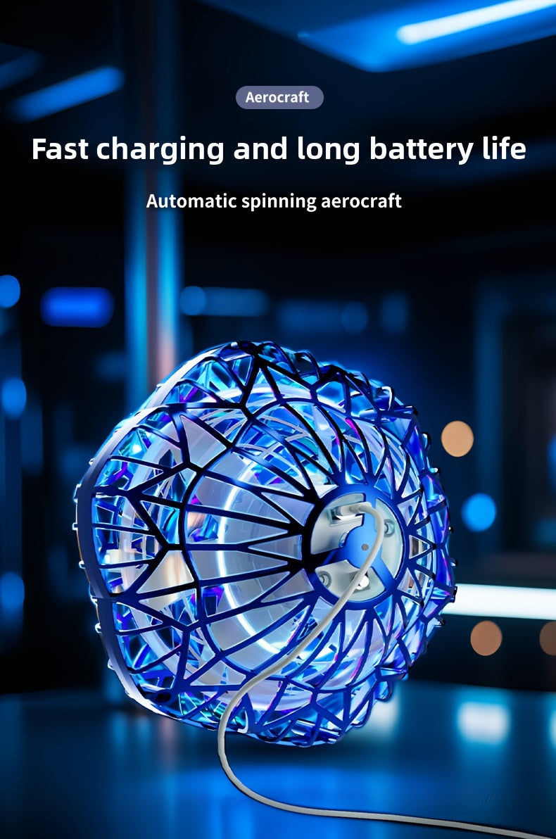 New Upgraded Smart Sensor UFO Flying Hovering Ball - Hexagonal Spinning Saucer Drone with Autonomous Flight, Hovering Toy for, / Flying Robot ( Party Christmas Gift)