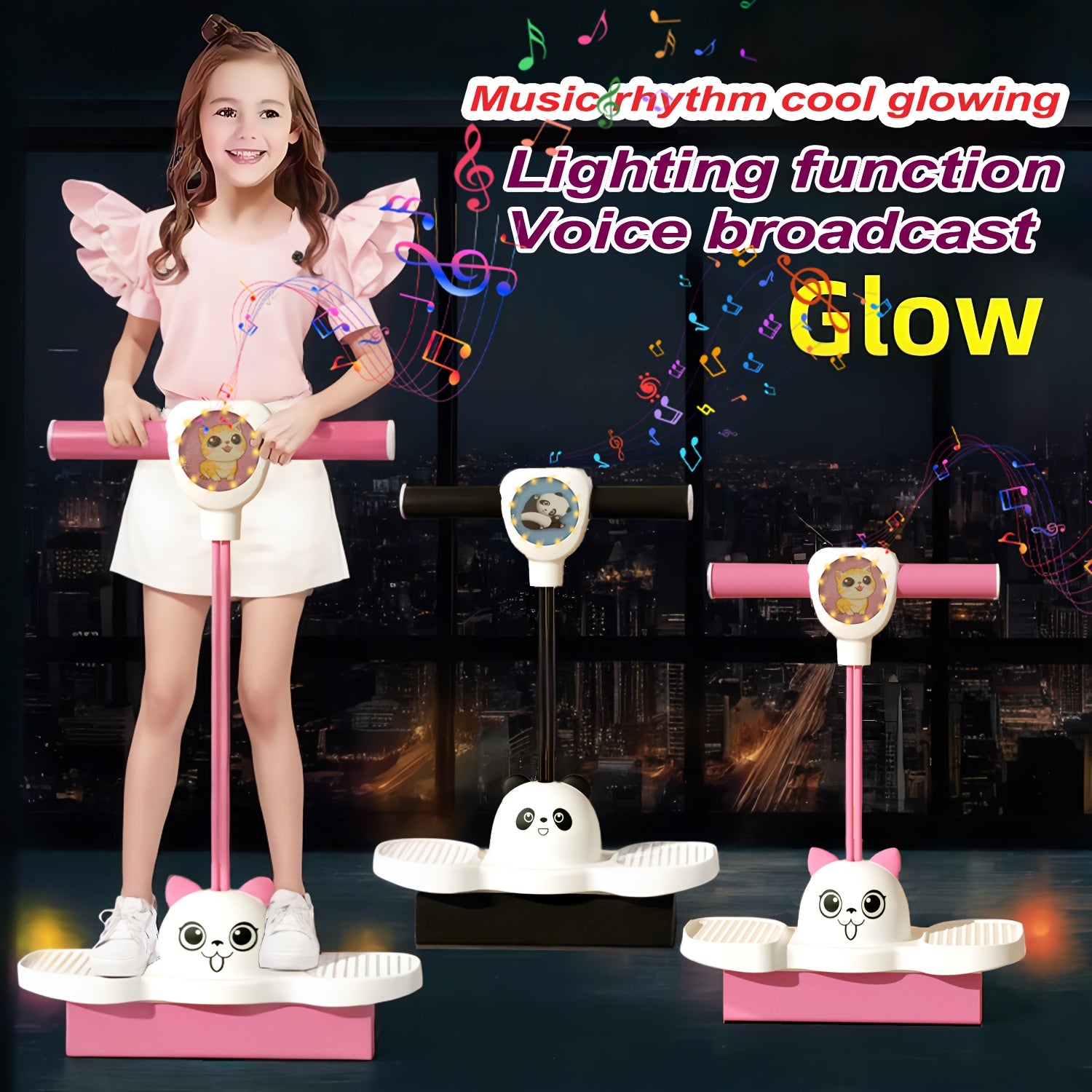 Kindergarten Sports Toys | Bouncing Ball, Adult Bouncing Equipment, Balanced Luminous Bouncing Ball | Colors:, Pink | Brand: RWSEFK | Material: Rubber