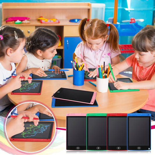 20pcs Vibrant LCD Writing Tablets for Youngsters - 8.5" Reusable & Erasable Doodle Boards in Blue, Red, Green, Pink - Ideal Educational Toy for Ages 3-8, Perfect for Drawing, Birthday & Holiday Gifts, Creative Playtime | Colorful Tablets | Safe for Youngs