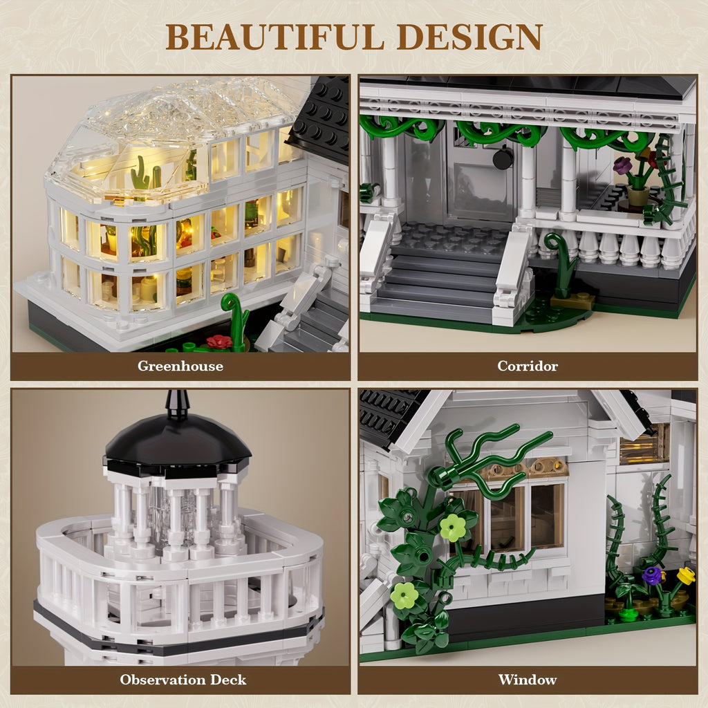 Magic Owens House Building Block Set, Unique Castle Architecture - Fan Collection Boutique - Brand Compatible - Excellent Gift For Christmas And Halloween - Adult Building Block Toys (1877pcs)