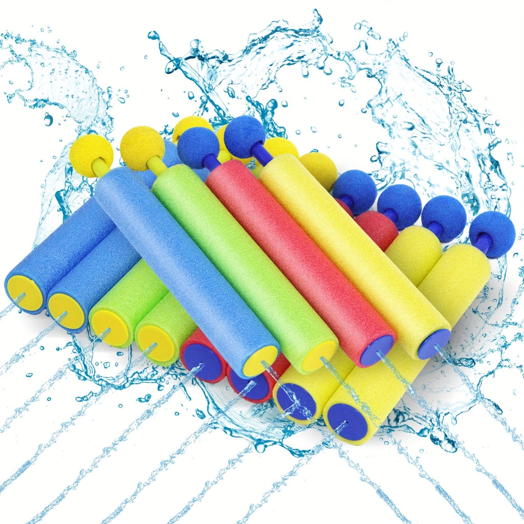 Water Gun, 6/12/18 Pack Water Soaker Blaster Guns, Colorful Foam Shaft Squirt Guns for Swimming Pool, Beach, Summer Party, Outdoor Water Activities, Summer Water Fighting Toys