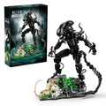958+Pcs Cool Alien Building Block Set, Assembly of Sci-Fi Movie Battle Character Models in Black ABS, Christmas Gift