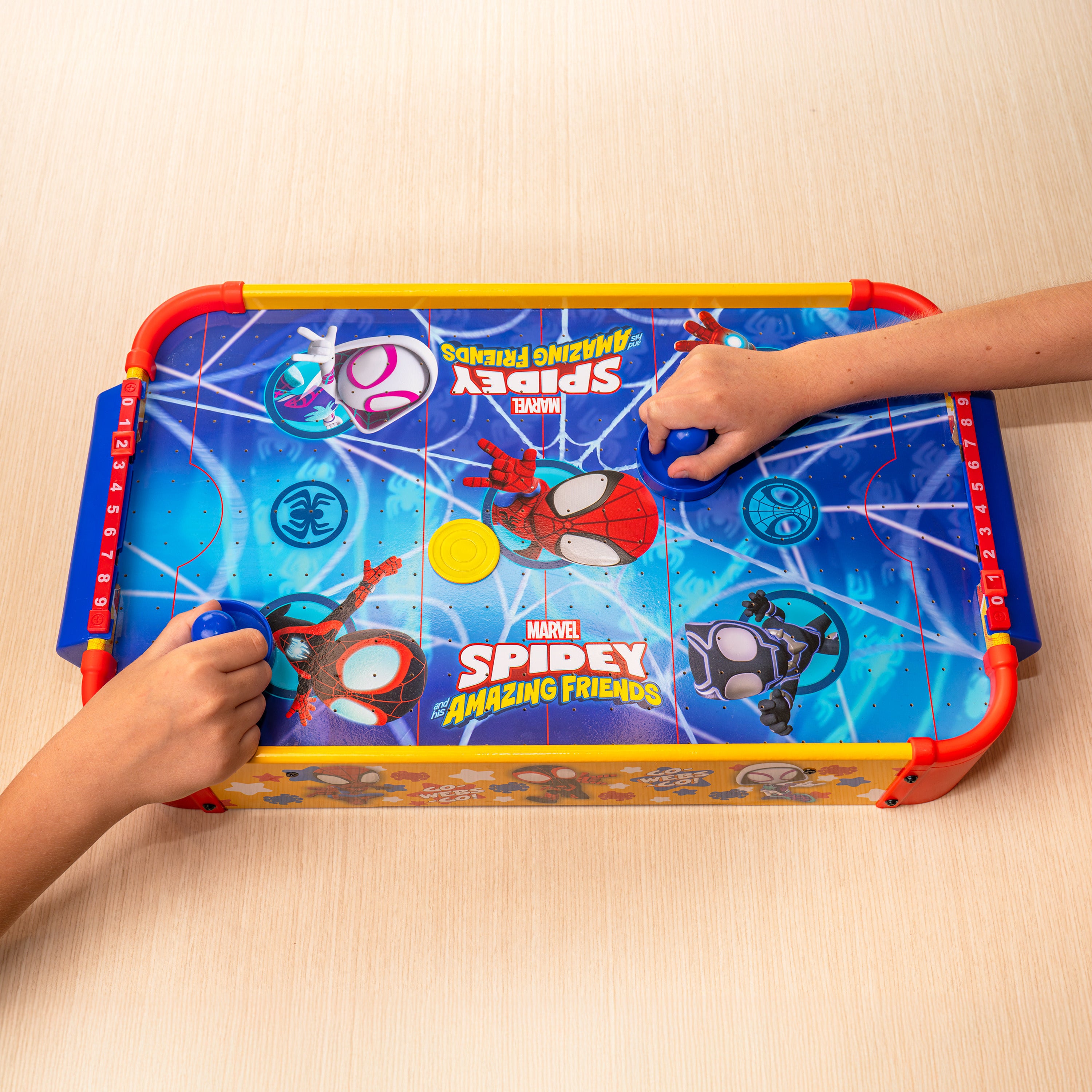 Marvel Spidey And His Amazing Friends Electronic Tabletop Air Hockey (Wood)