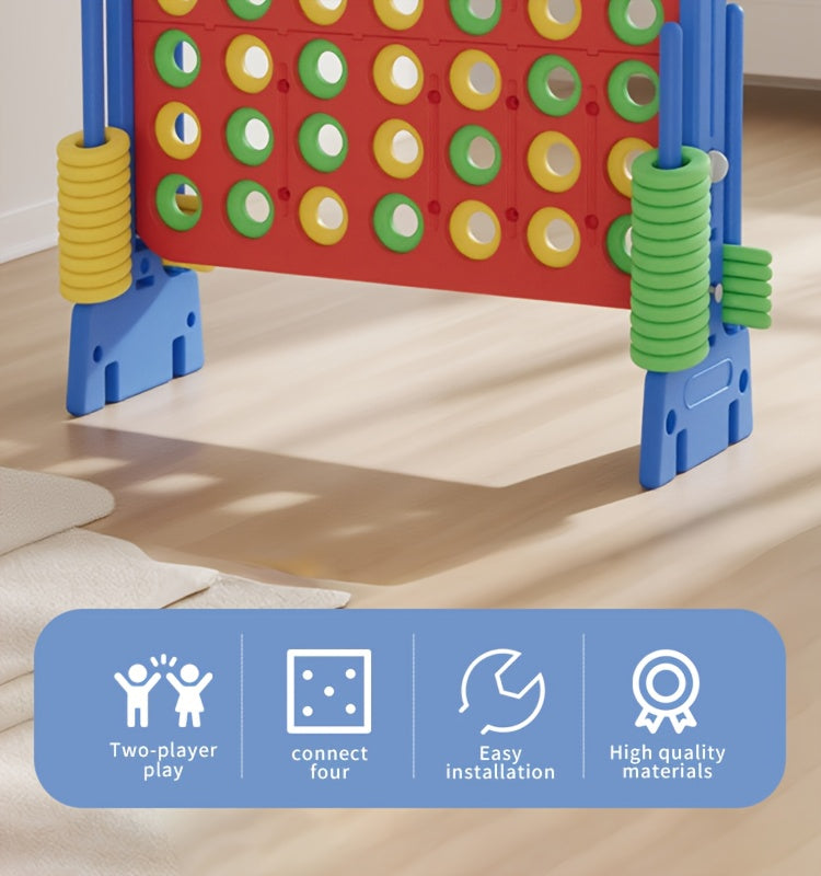 Height Adjustable Giant 4in A Row Game, Jumbo 4-to-Score Game for Teens And Adults - Indoor Outdoor Connect Game Set with Quick Release Slider for Winter
