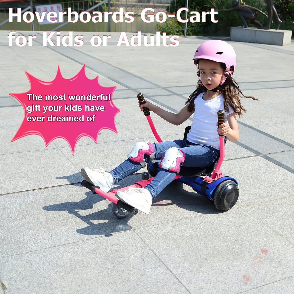1pc Hoverboard Seat Attachment, Hoverboard Go Kart Toys for Kids Christmas Gift, Hover Carts for Self Balancing Scooter with Off-road Tire And Shock Absorber[Hoverboard And The Rear Wheel Not Included].