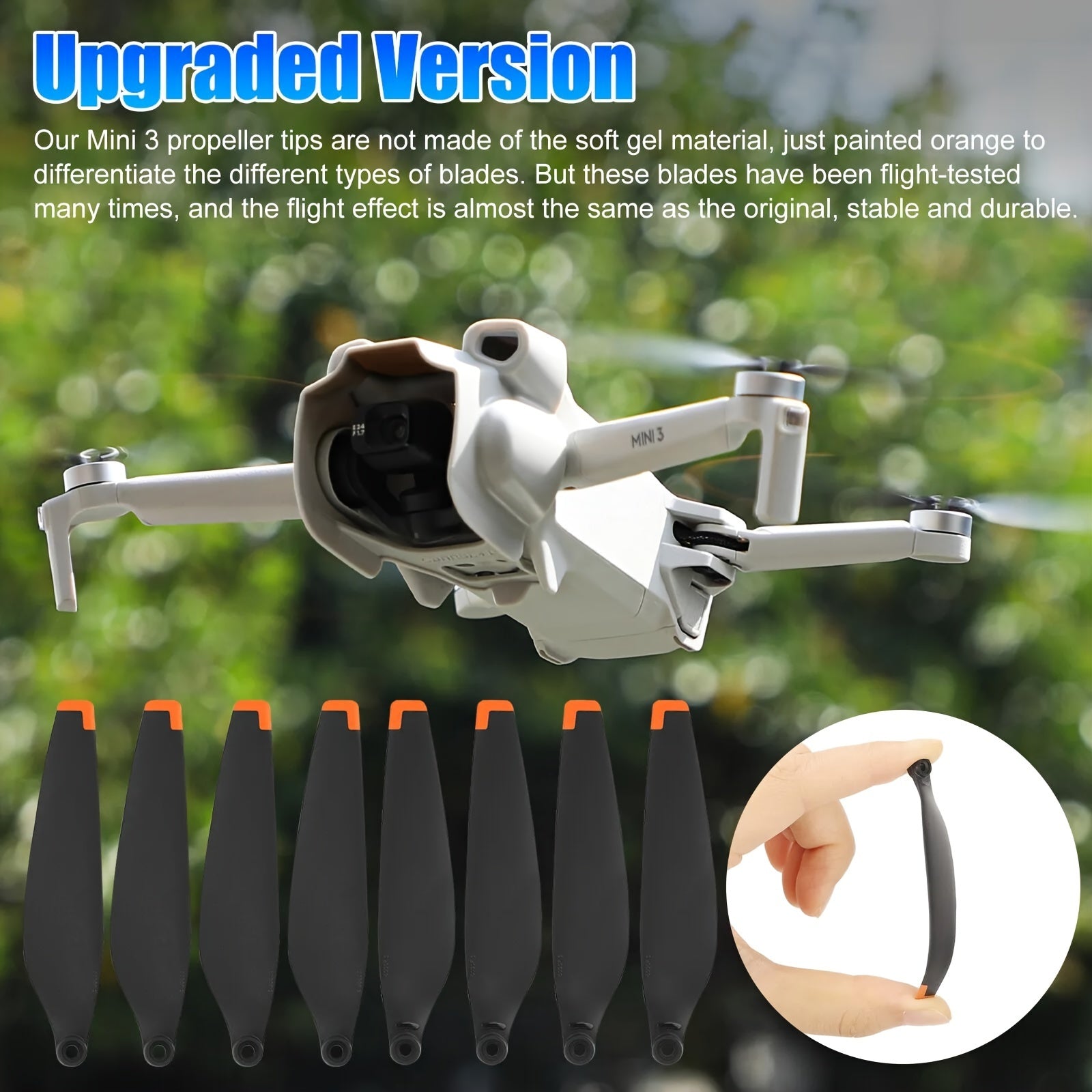 16pcs Drone Propellers, Low-Noise Quick-Release Blades Props Replacement Propeller for DJI Mini 3 Drone Accessories